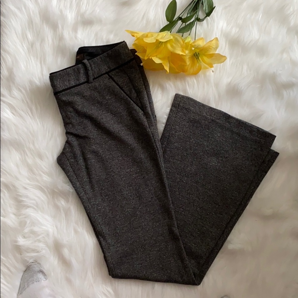 The Limited Gray and Black Wide Leg Slacks